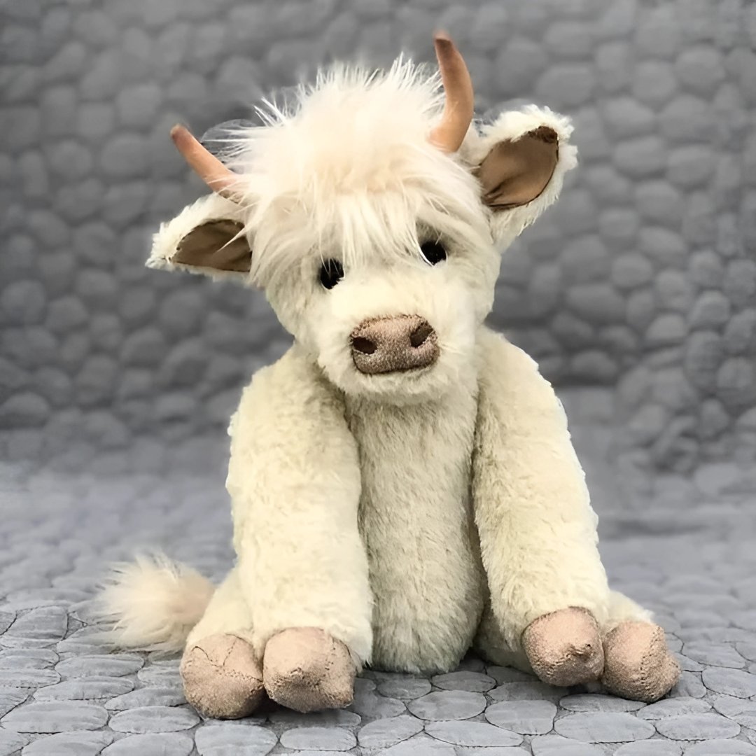 Soft Cuddly Highland Cow Stuffed Animal Toy - Befez
