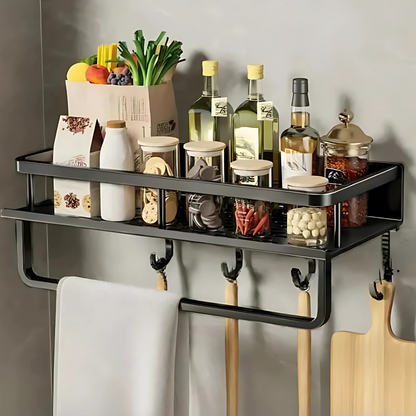 Space Saving Kitchen Wall Shelf Storage Unit
