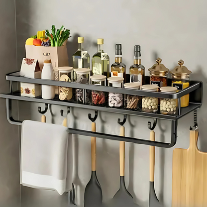 Space Saving Kitchen Wall Shelf Storage Unit
