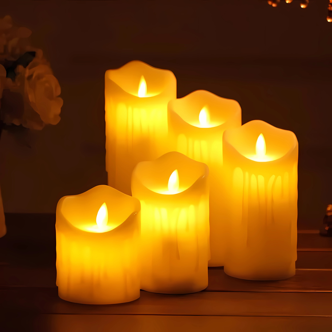 Realistic LED Flicker Tea Light Candles