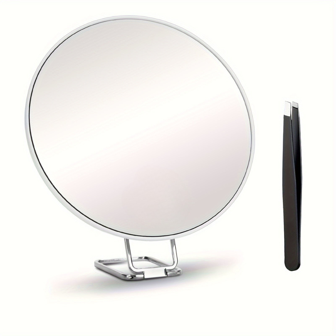 Compact LED Makeup Mirror with Adjustable Stand
