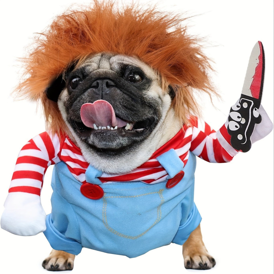 Funny Pet Halloween Costume Plush Scary Doll