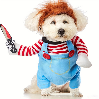 Funny Pet Halloween Costume Plush Scary Doll