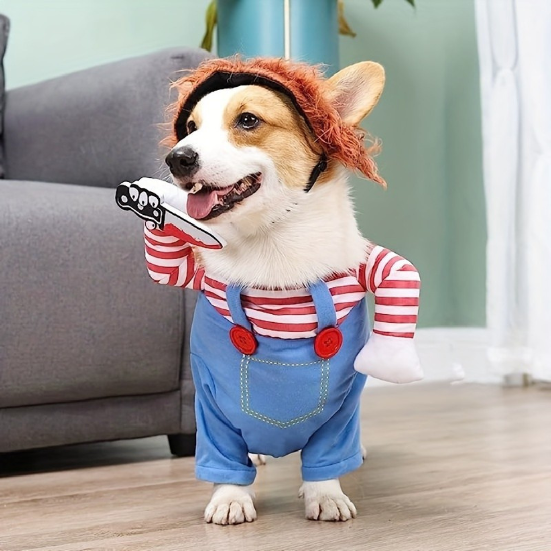 Funny Pet Halloween Costume Plush Scary Doll - Befez