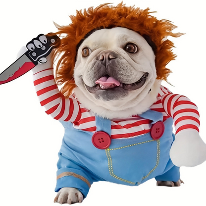 Funny Pet Halloween Costume Plush Scary Doll