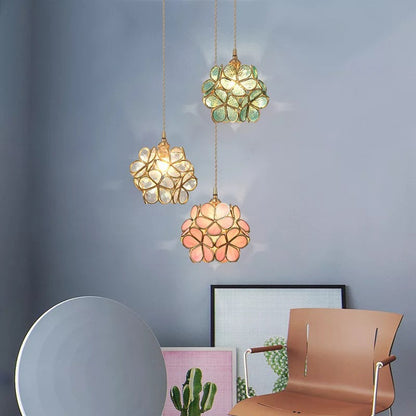 Stylish Floral Glass Hanging LED Light