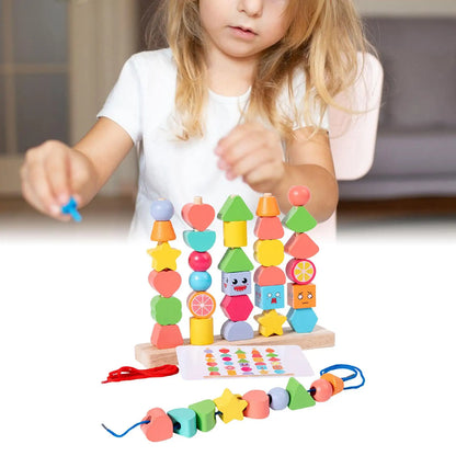 Natural Wood Building Blocks for Children - Befez
