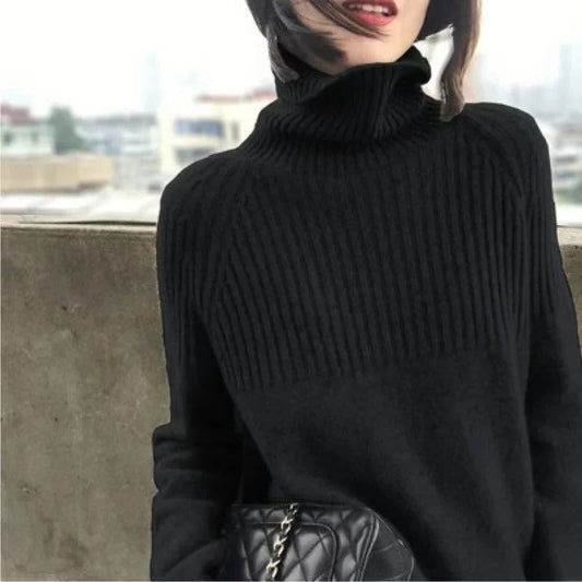 Soft Women's Crew Neck Cashmere Sweater - Befez
