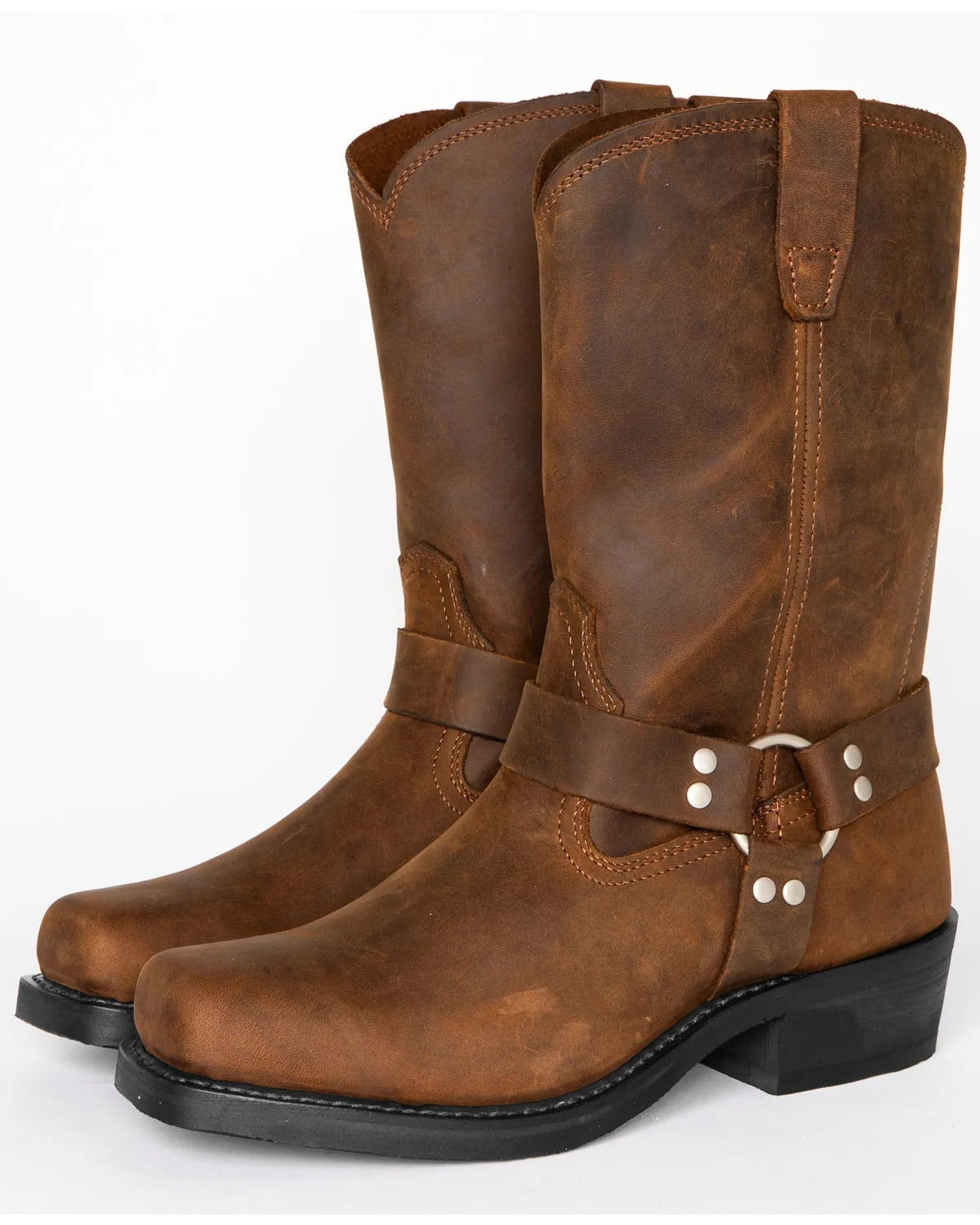 Tall Black Leather Work Boot for Men