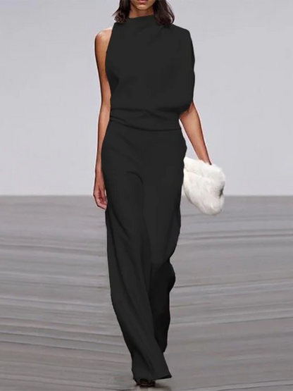 Women's Sleeveless Wide Leg Jumpsuit - Befez