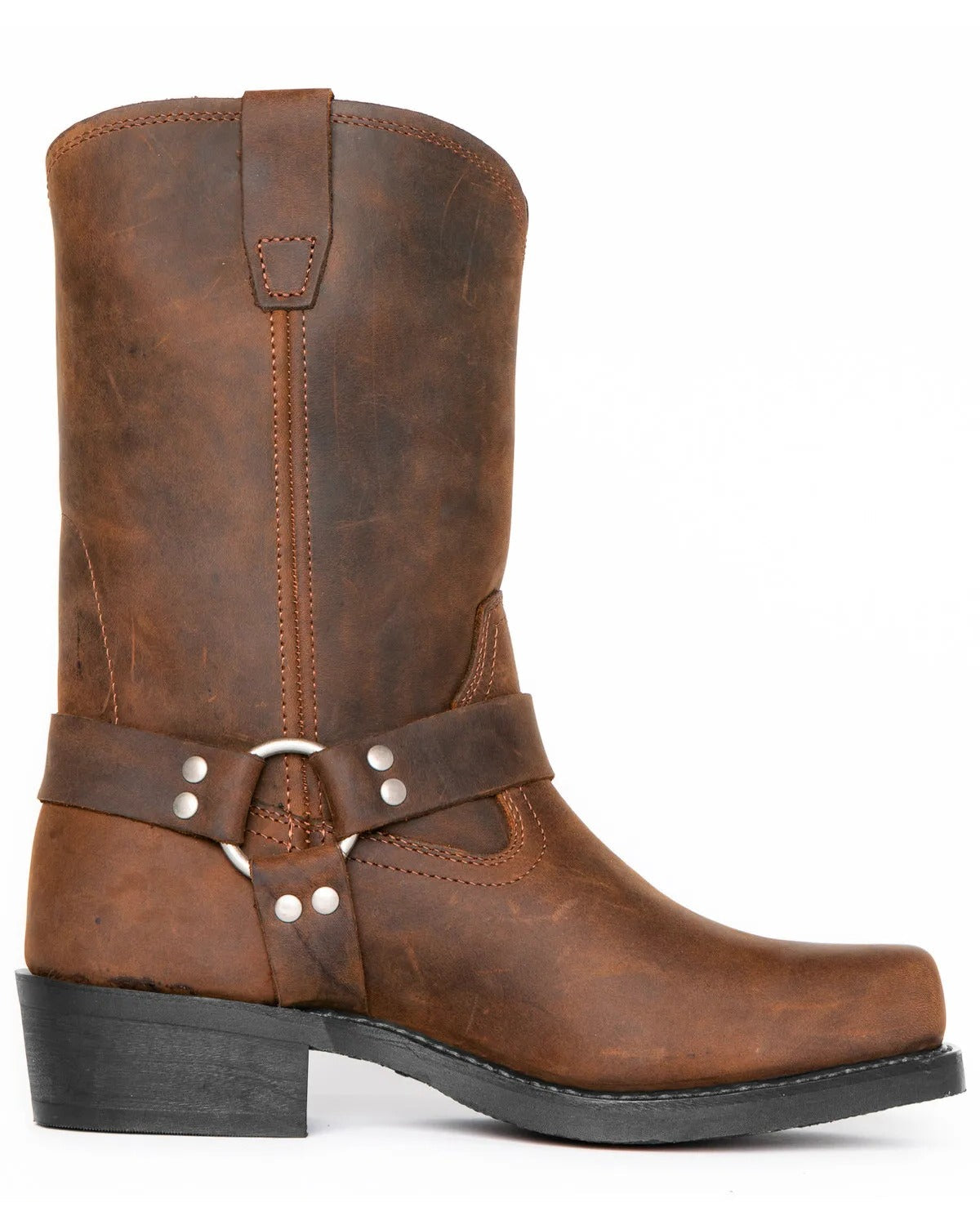 Tall Black Leather Work Boot for Men