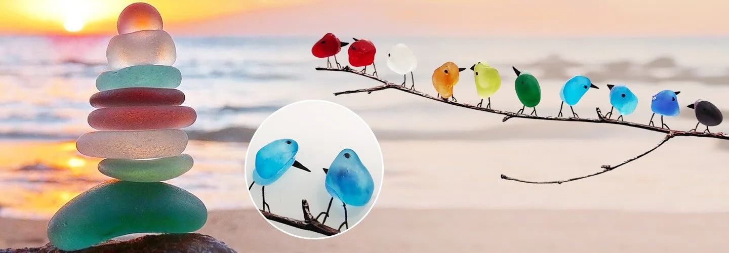 Beachy Coastal Bird Ornament Home Decor