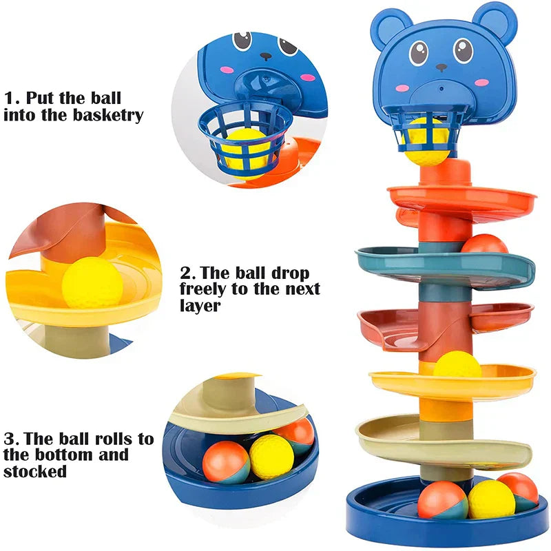 Compact Kids' Folding Slide Playset
