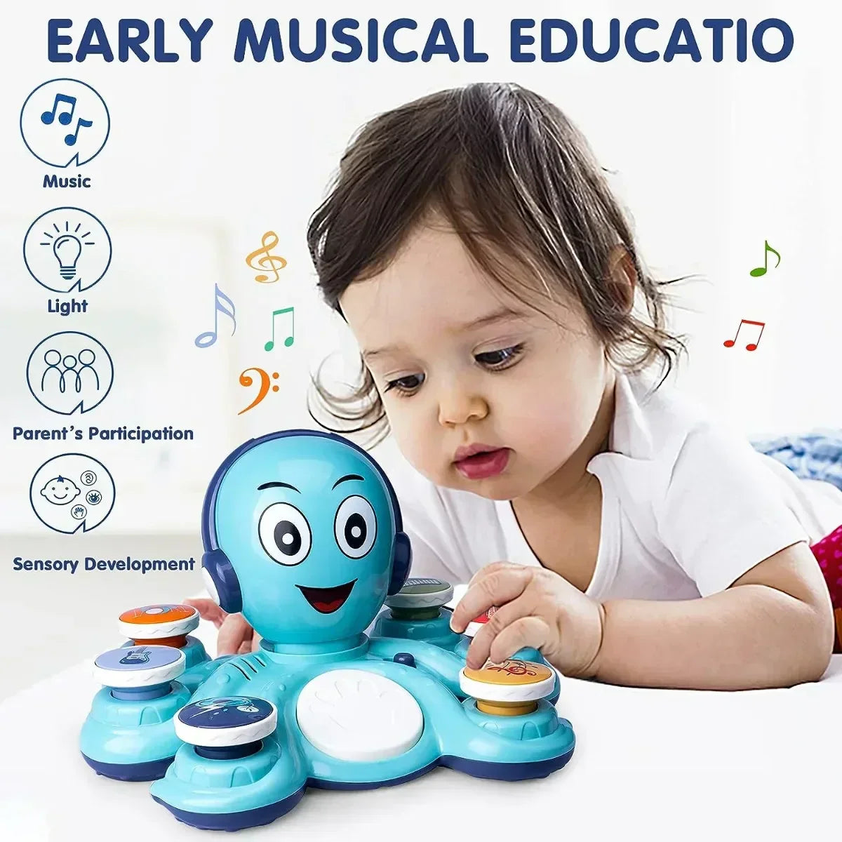 Fun Colorful Octopus Music Toy