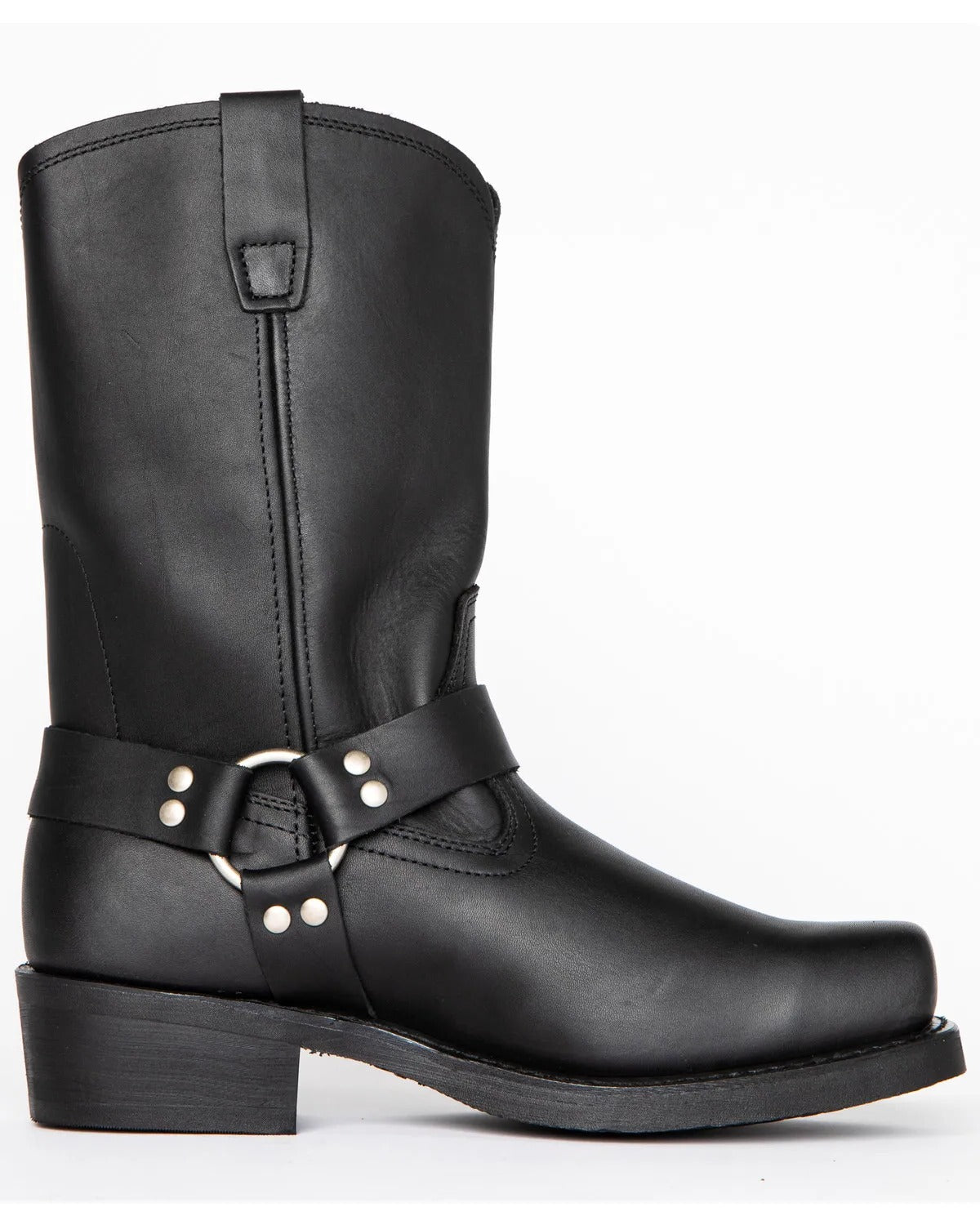 Tall Black Leather Work Boot for Men - Befez