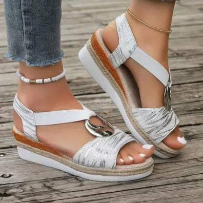 Comfortable Sandal Arch Support Wedge Slip On Summer Shoe