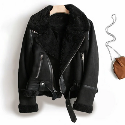 Biker Style Genuine Leather Jacket