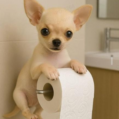 Fun Dog Bathroom Tissue Holder