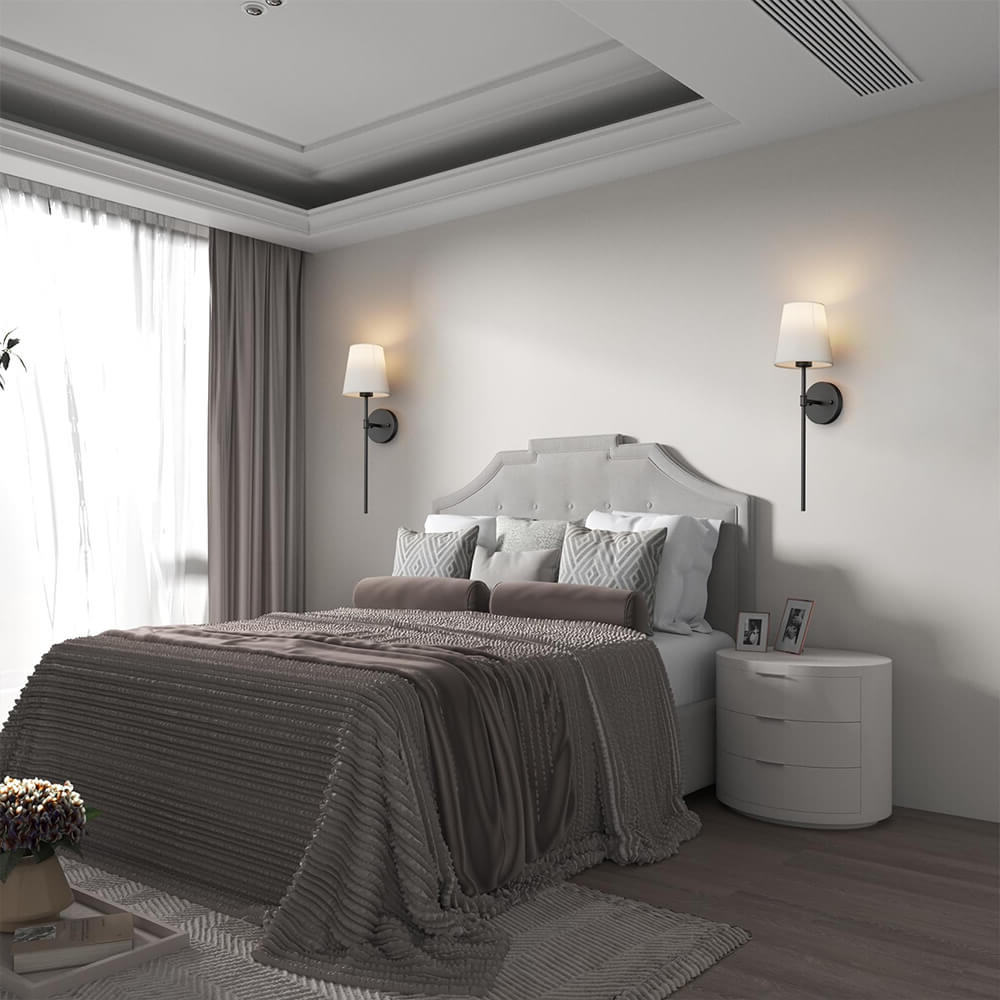 Soft Textile LED Wall Lamp Set with Free Bulbs