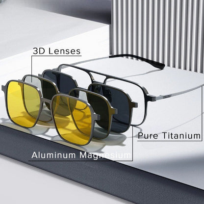 Strong Titanium Magnetic Clip On Sunglasses