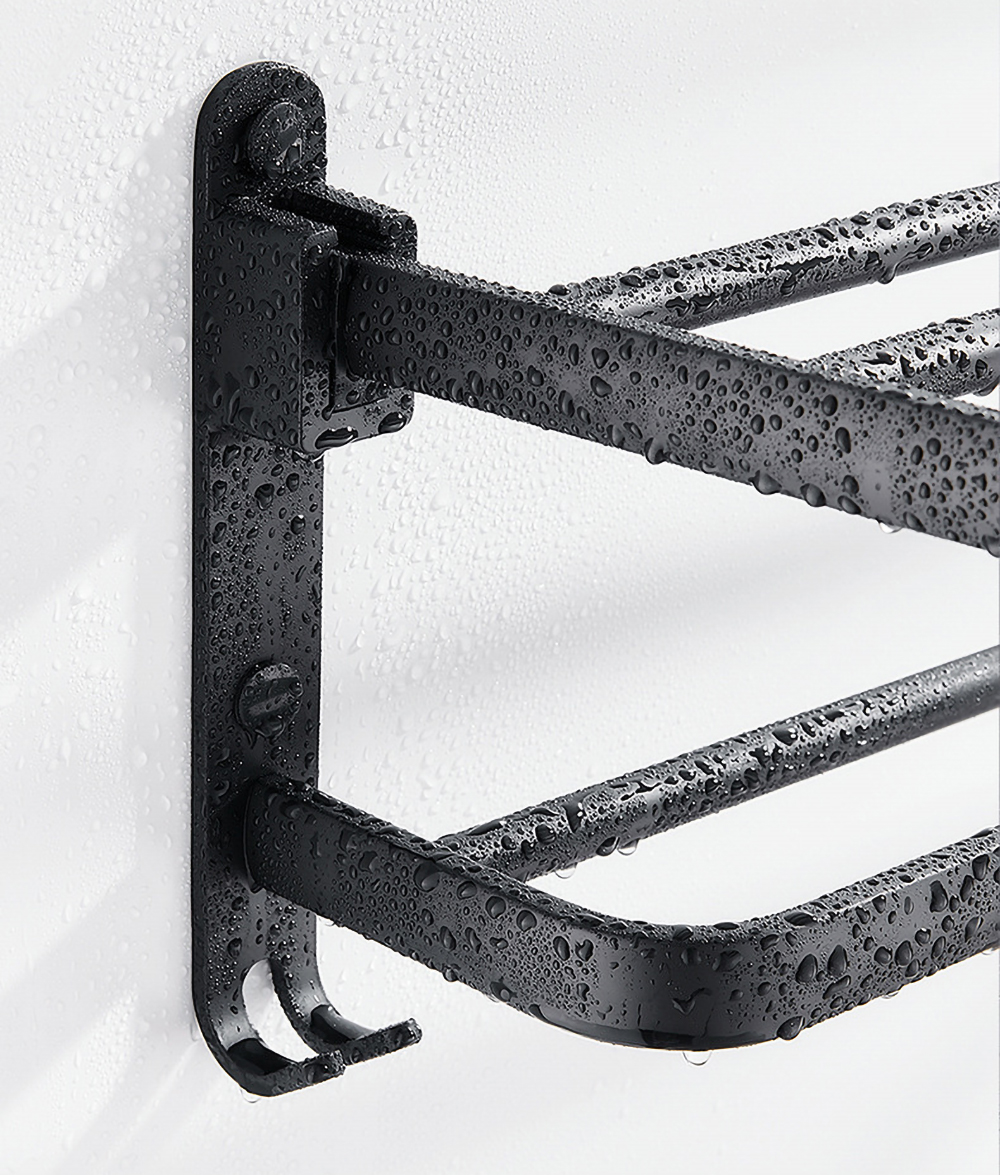 Space Saving Foldable Bathroom Towel Holder