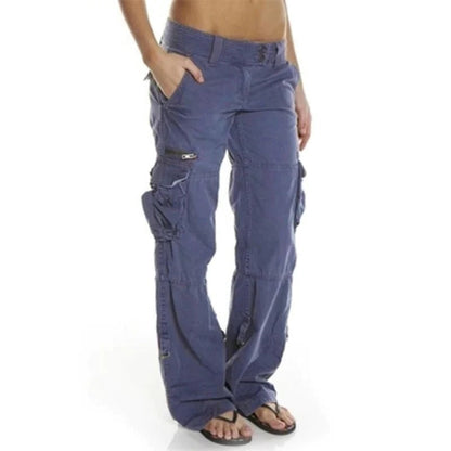Relaxed Fit Womens Cargo Pants With Pockets