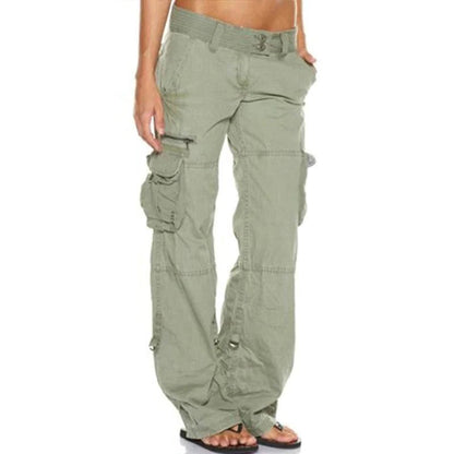 Relaxed Fit Womens Cargo Pants With Pockets