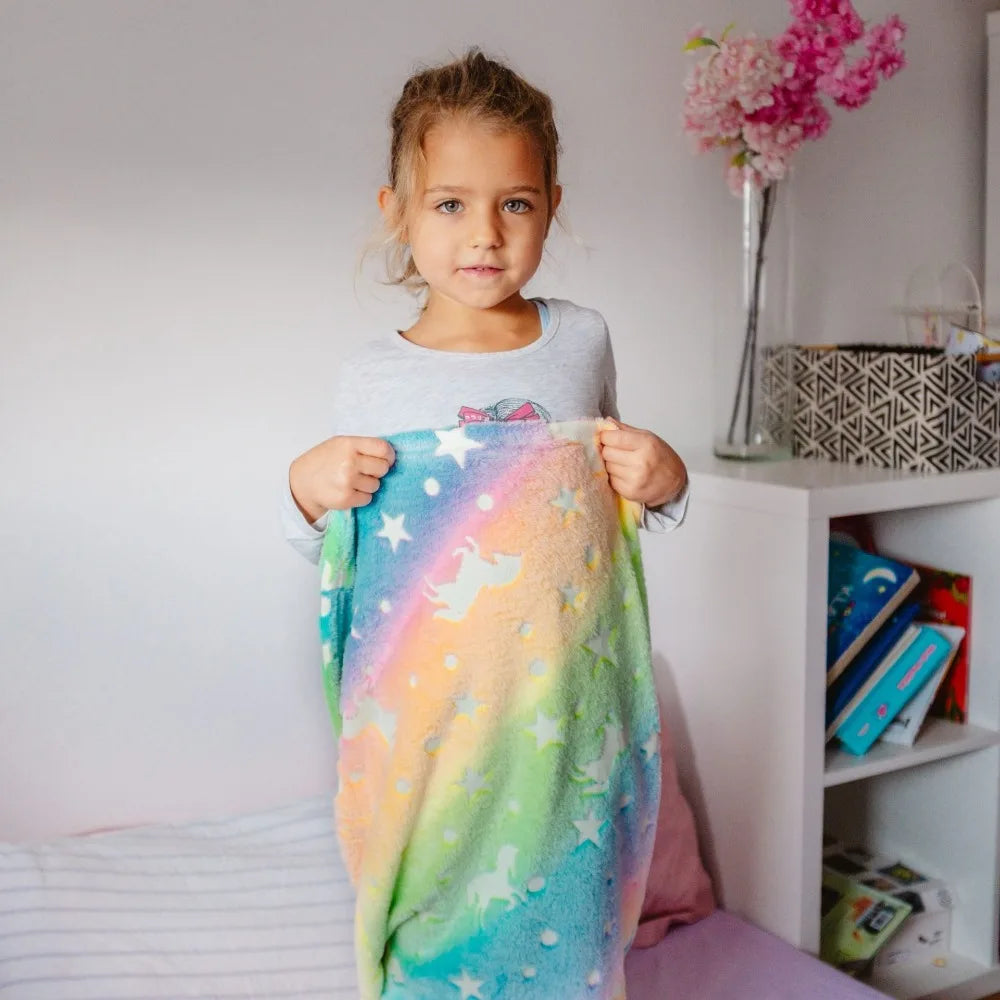 Glittering Ocean Glow Kids Sleeping Bag