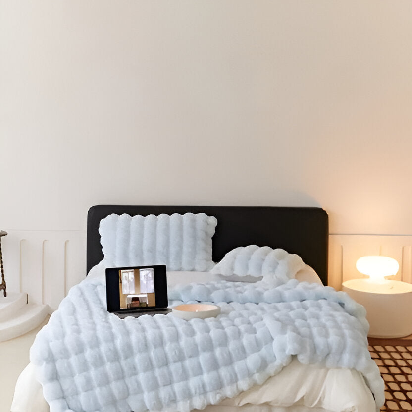 Soft Plush Throw Blanket with Classic Style