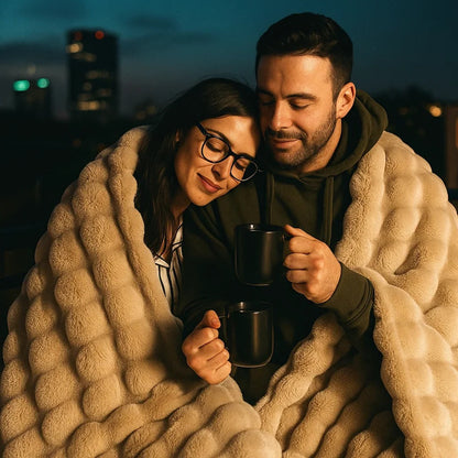 Soft Plush Throw Blanket with Classic Style