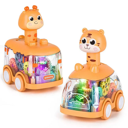 Clear Speed Toy Car with Flashing Lights and Moving Parts