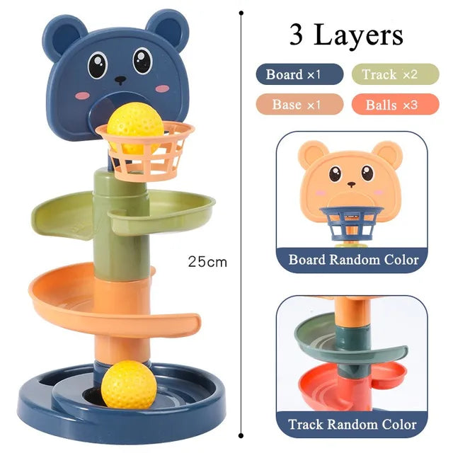 Compact Kids' Folding Slide Playset