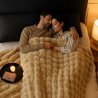 Soft Plush Throw Blanket with Classic Style