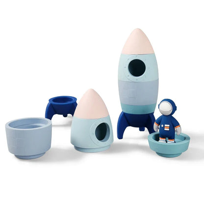 Fun Wooden Building Block Rocket Set - Befez