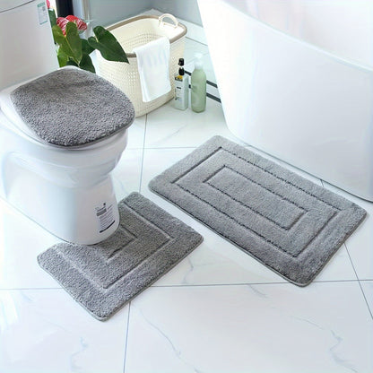Plush Bathroom Mat Set - Slip Resistant and Easy Clean - Befez