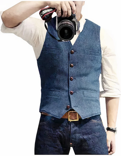 Trendy Men's Wool Vest - Befez
