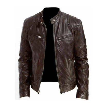 Classic Brown Biker Jacket