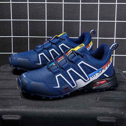 Tough Outdoor Trail Hiking Boots in Blue and Green