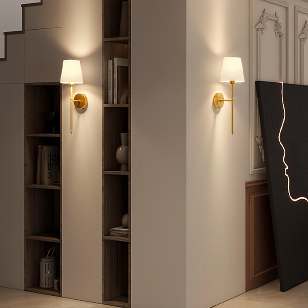 Soft Textile LED Wall Lamp Set with Free Bulbs
