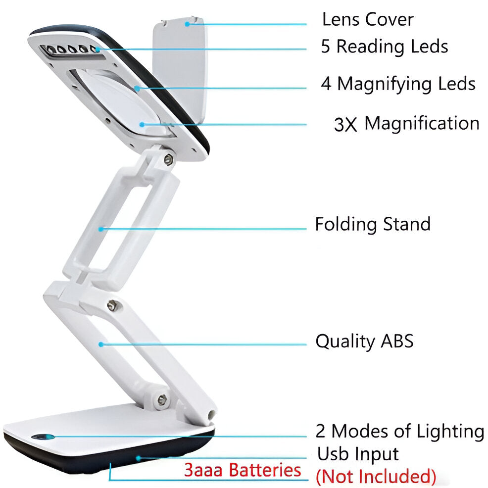 Large LED Floor Magnifier Lamp