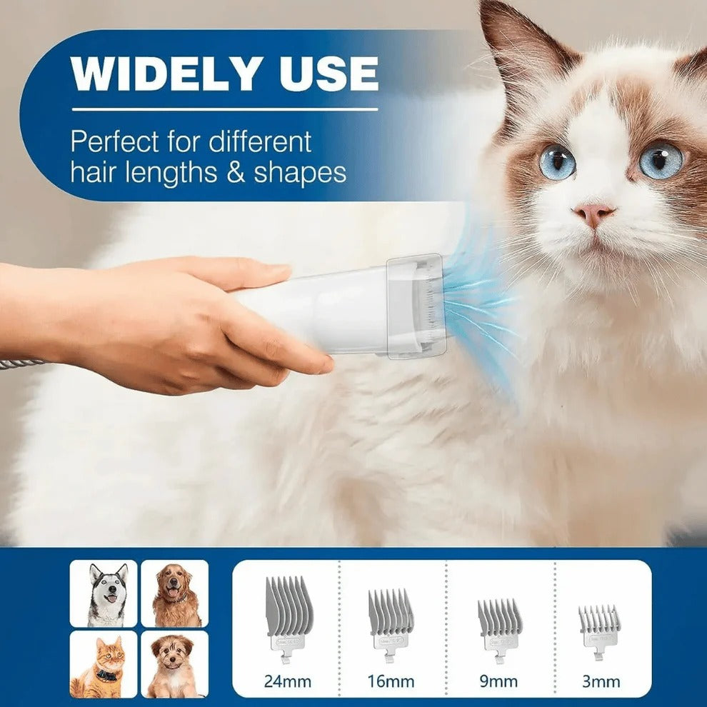 Quiet Pet Grooming Kit with Clippers and Large Vacuum