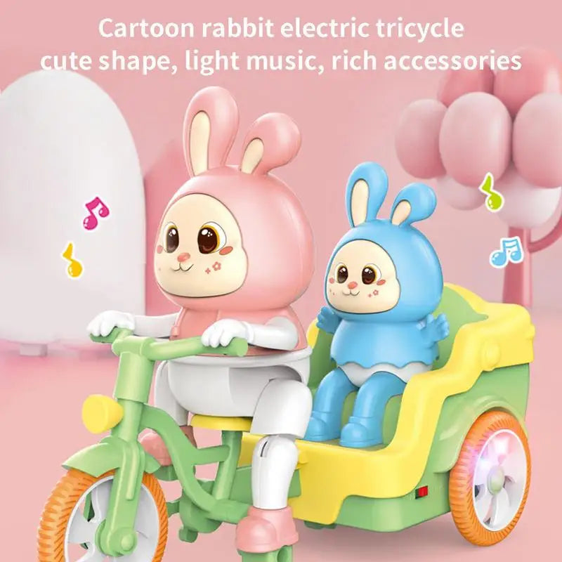 Colorful Rabbit Cycle Toy with Cart
