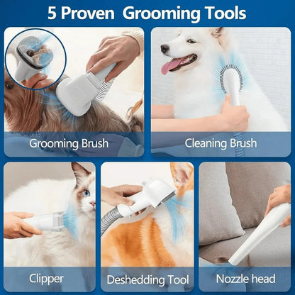 Quiet Pet Grooming Kit with Clippers and Large Vacuum