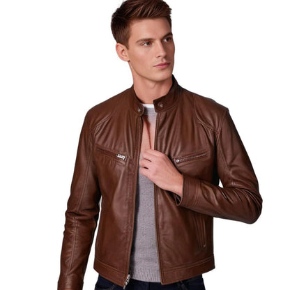 Classic Brown Biker Jacket