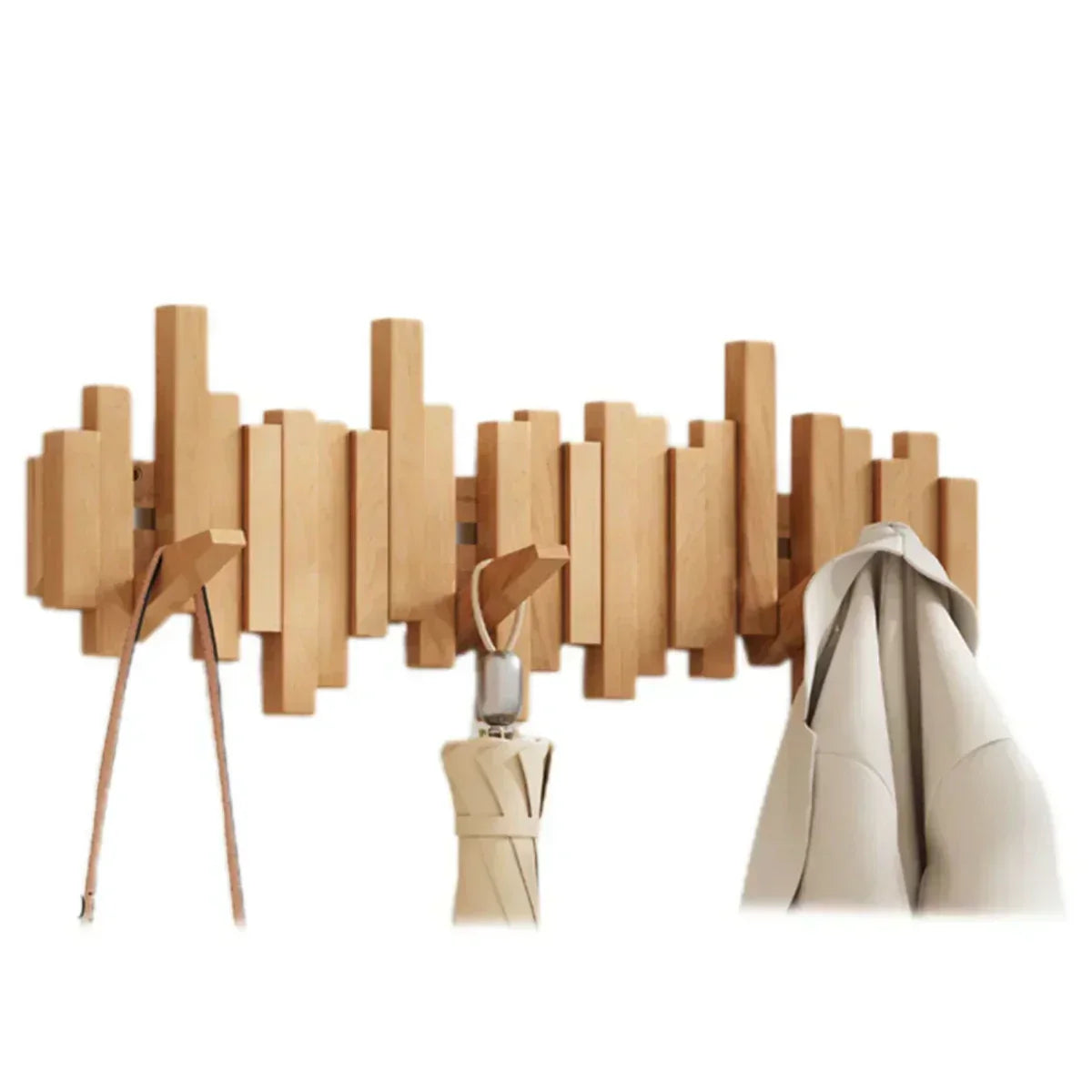 Stylish Wooden Wall Panel for Entryway Organization