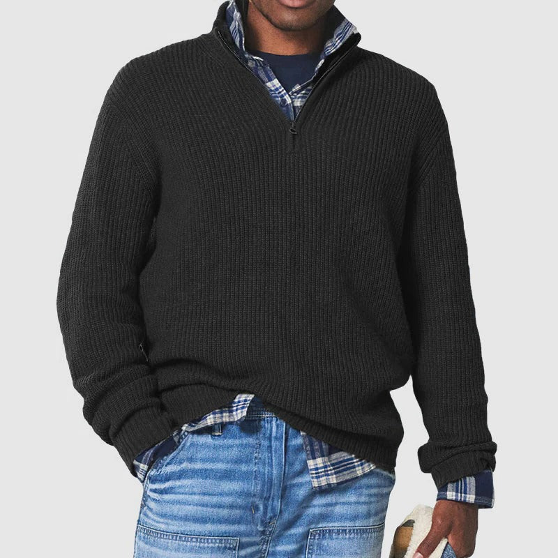 Classic Office Zip Up Sweater