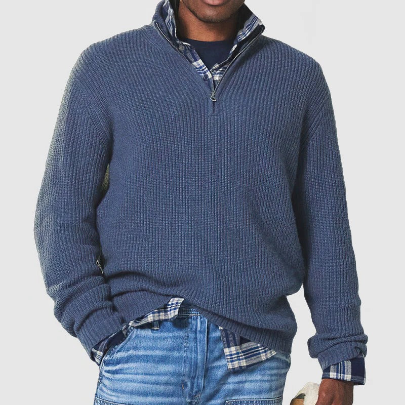 Classic Office Zip Up Sweater