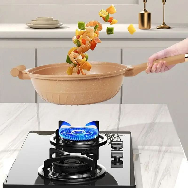 Premium Non-Stick Wok with Steamer Insert