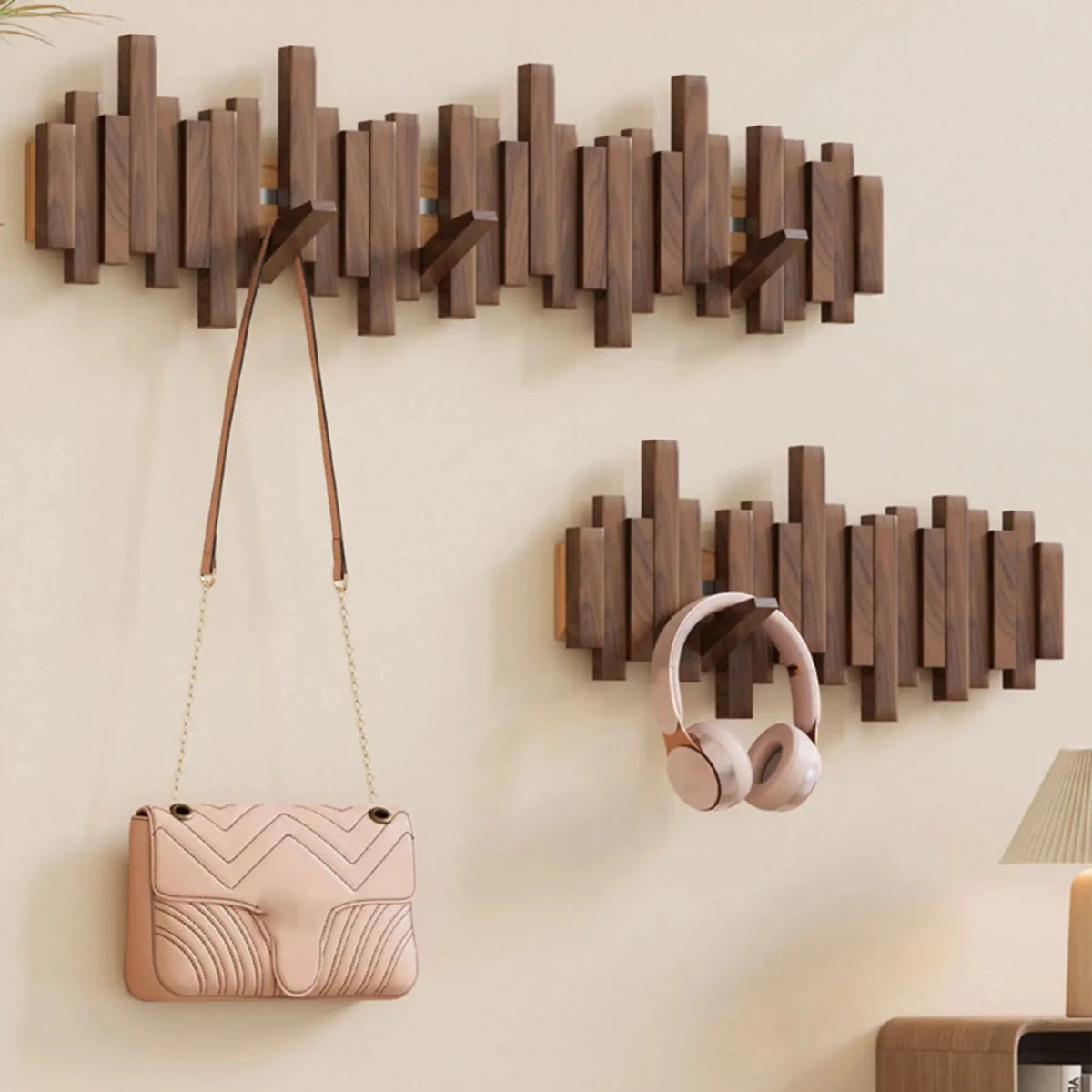 Stylish Wooden Coat Rack with Hooks