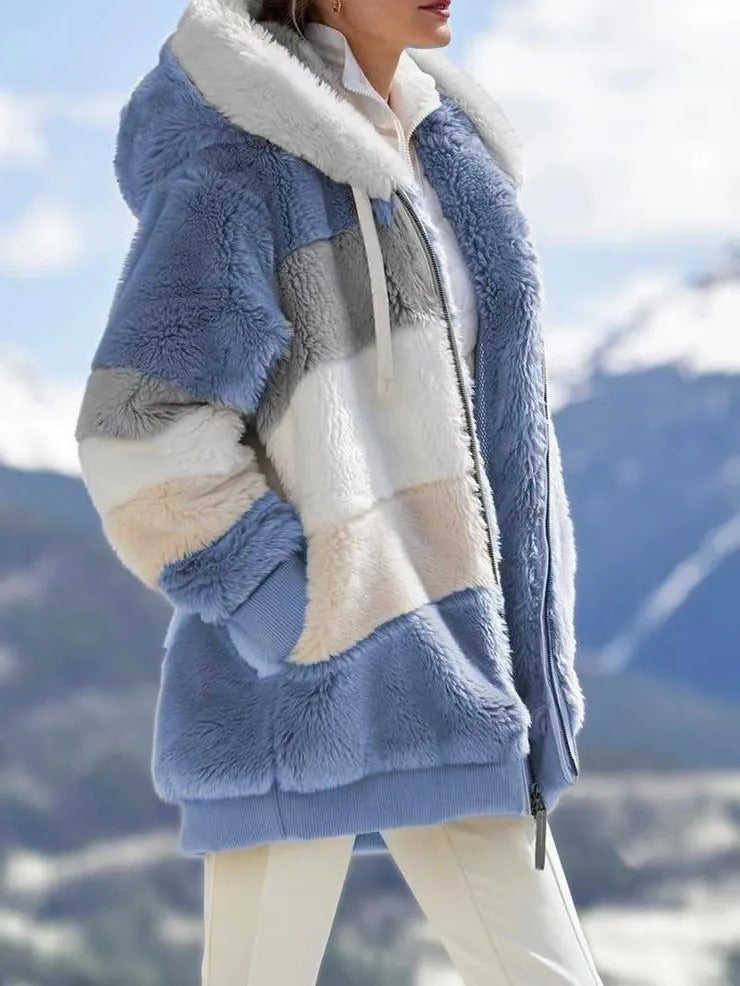 Warm Reversible Sheep Wool Filled Jacket